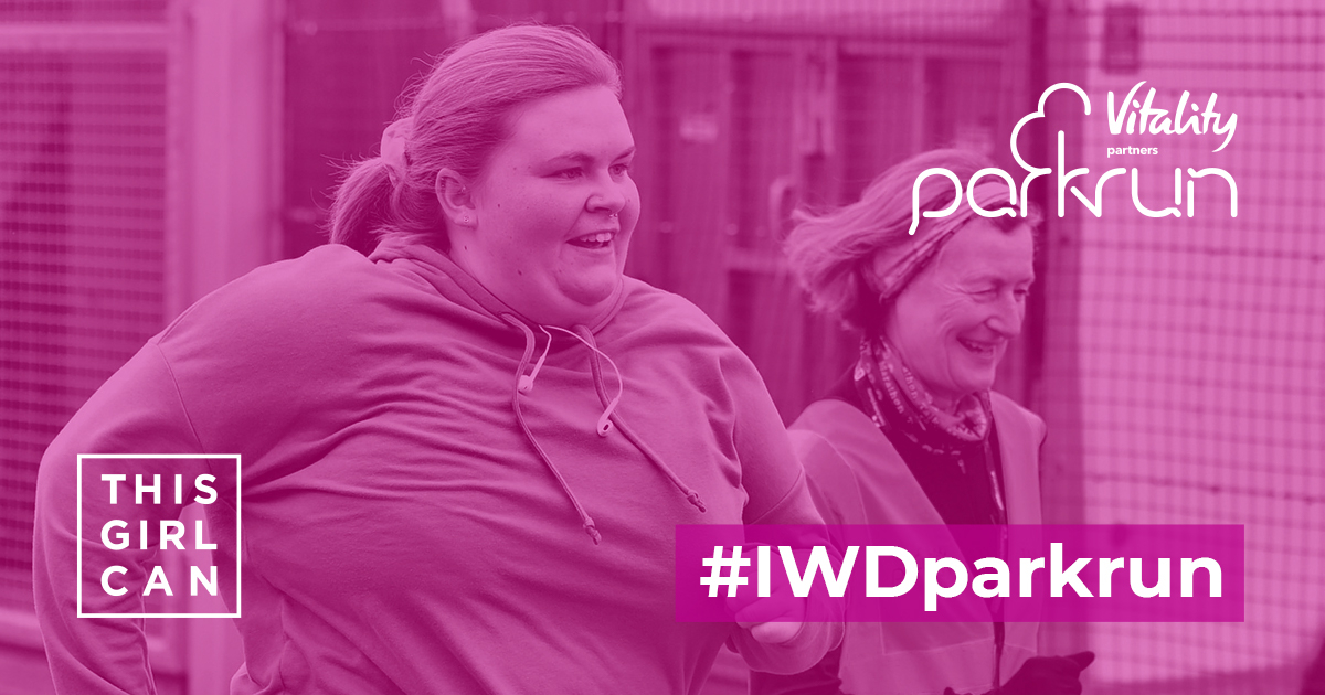 📣 EXCITING NEWS! 🗞️
 
We’re supporting #ThisGirlCan to celebrate International Women’s Day at parkrun on Saturday 7 March
 
Bring a female friend, colleague or family member and walk, jog, run or volunteer together for #IWDparkrun
 
👉parkrun.me/zawx1
 
🌳 #loveparkrun
