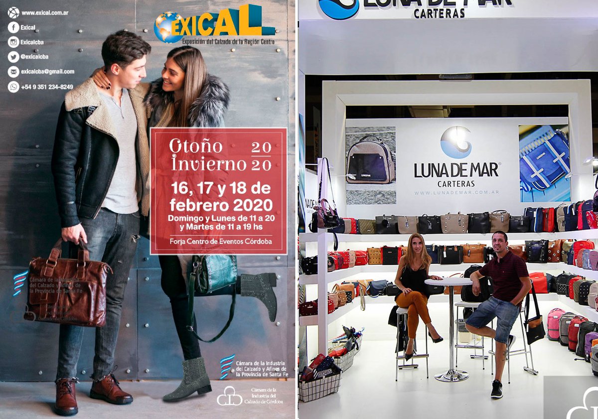 SomosLunaAr's tweet photo. Este mes nuevamente en la EXPO de @Exicalcba 😊.
Adelanto OTOÑO-INVIERNO 🍂❄ 2020.
Encontranos en el STAND 101 👠👜
#mochilas #bandoleras #carteras #zapatos #calzadofemenino #diseños #Córdoba #Accesorios #OtoñoInvierno2020 #Exical #calzado https://t.co/FSG2Bl1CCr