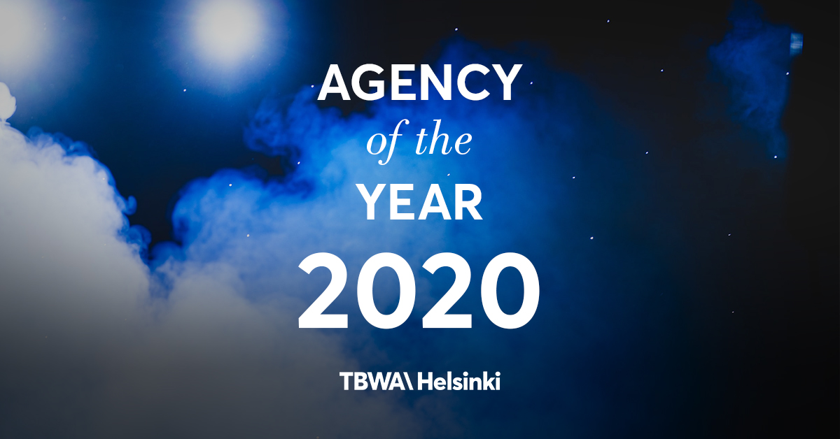 For the second time in a row: Agency of the Year!!! 🏆🏆 #agencyoftheyear #vuodentoimisto #TBWAHelsinki 🍾🍾🍾