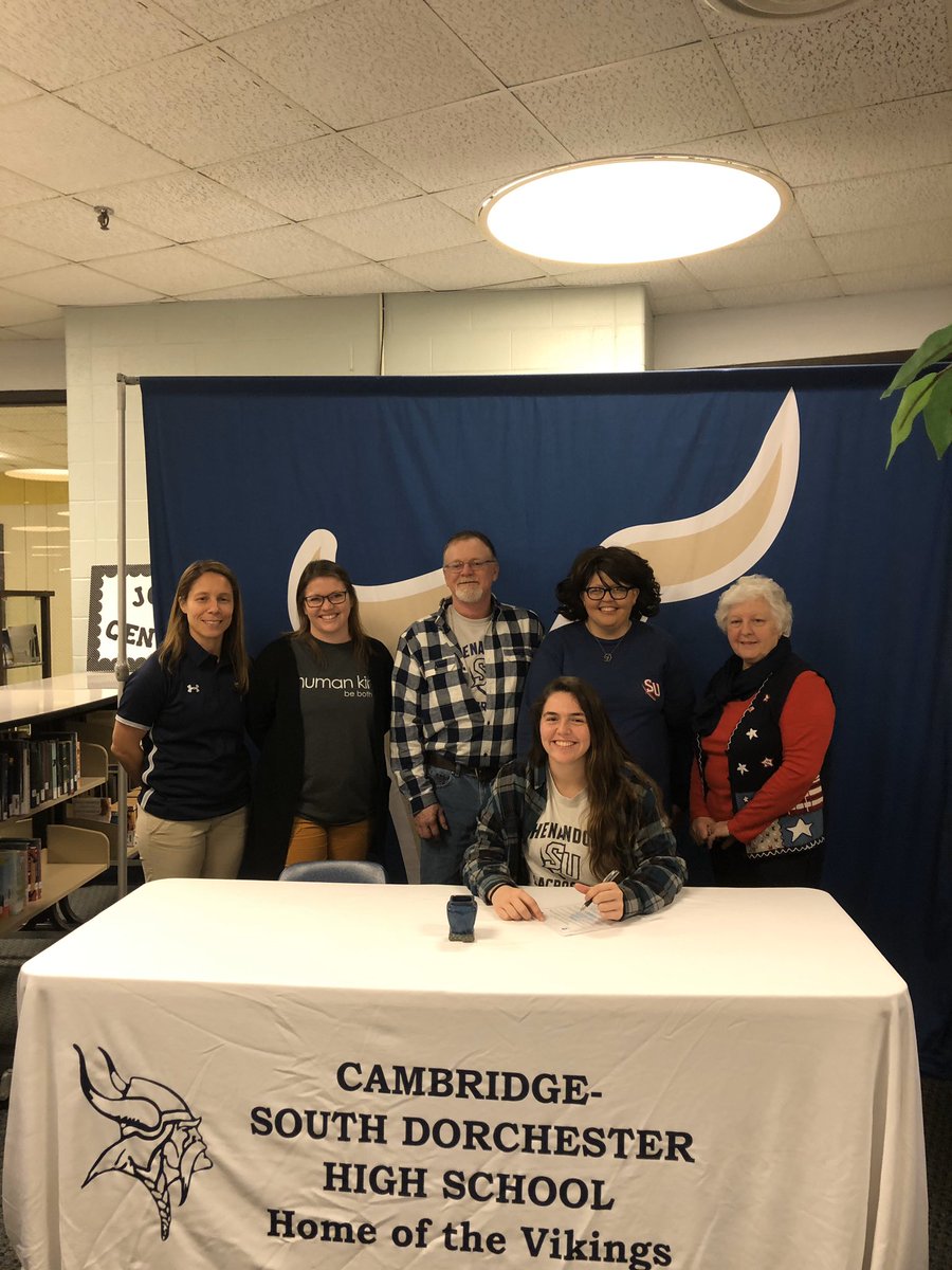 Sarah Lewis signing her letter of intent for Shenandoah. Congrats Sarah