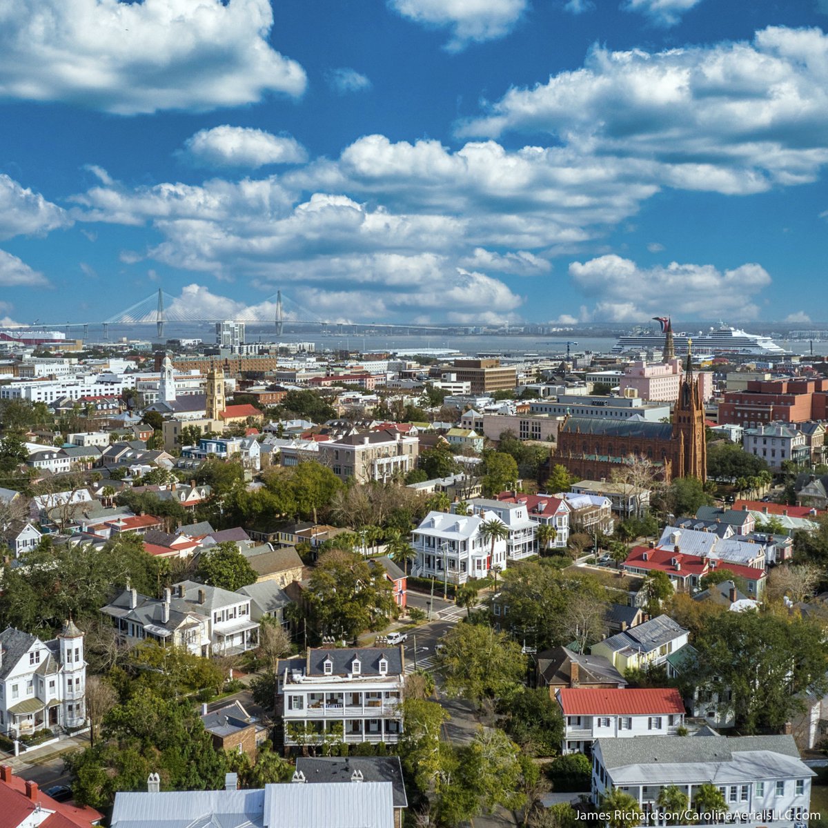 #Drone view: #Charleston, #SouthCarolina. <a href="/ExploreCHS/">Explore Charleston</a> <a href="/Discover_SC/">South Carolina</a>