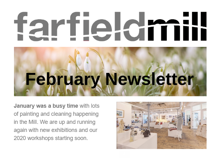 farfieldmill's tweet photo. All the News from the Mill #exhibitions #workshops #FarfieldMill @visitsedbergh @yorkshire_dales February Newsletter - https://t.co/4QHEITMUuD https://t.co/vhu1t2bYFF
