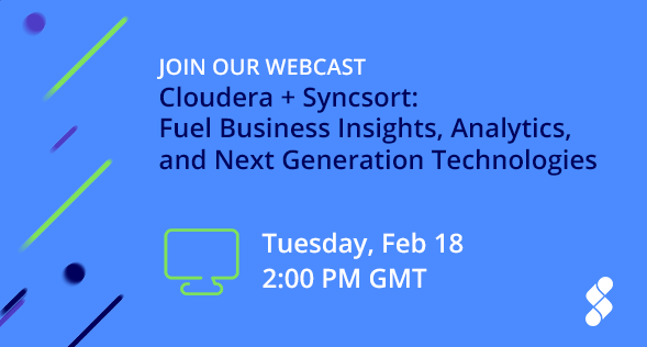 PreciselyData's tweet photo. Register for our upcoming #webinar on February 18th at 2:00 PM GMT and learn how innovative solutions from @Cloudera and @Syncsort enable #AI and #ML success! https://t.co/m5WVFh5j6b #ArtificialIntelligence #MachineLearning https://t.co/qsOzjm7j3b