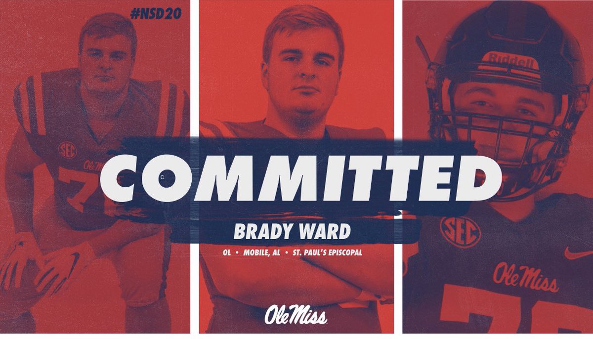 jbward76's tweet photo. Done and excited to be attending Ole Miss. #HottyToddy https://t.co/z7ter2AGWX