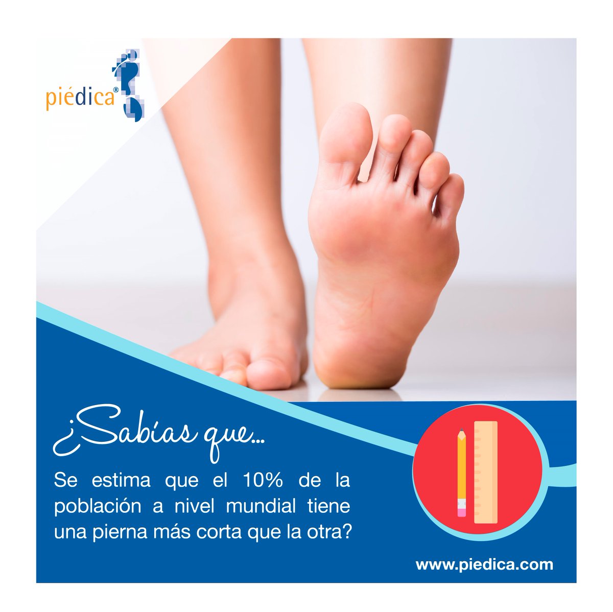 La #Dismetría es la diferencia en longitud de miembros inferiores y no suele representar problema alguno si no supera 0.5 cm.