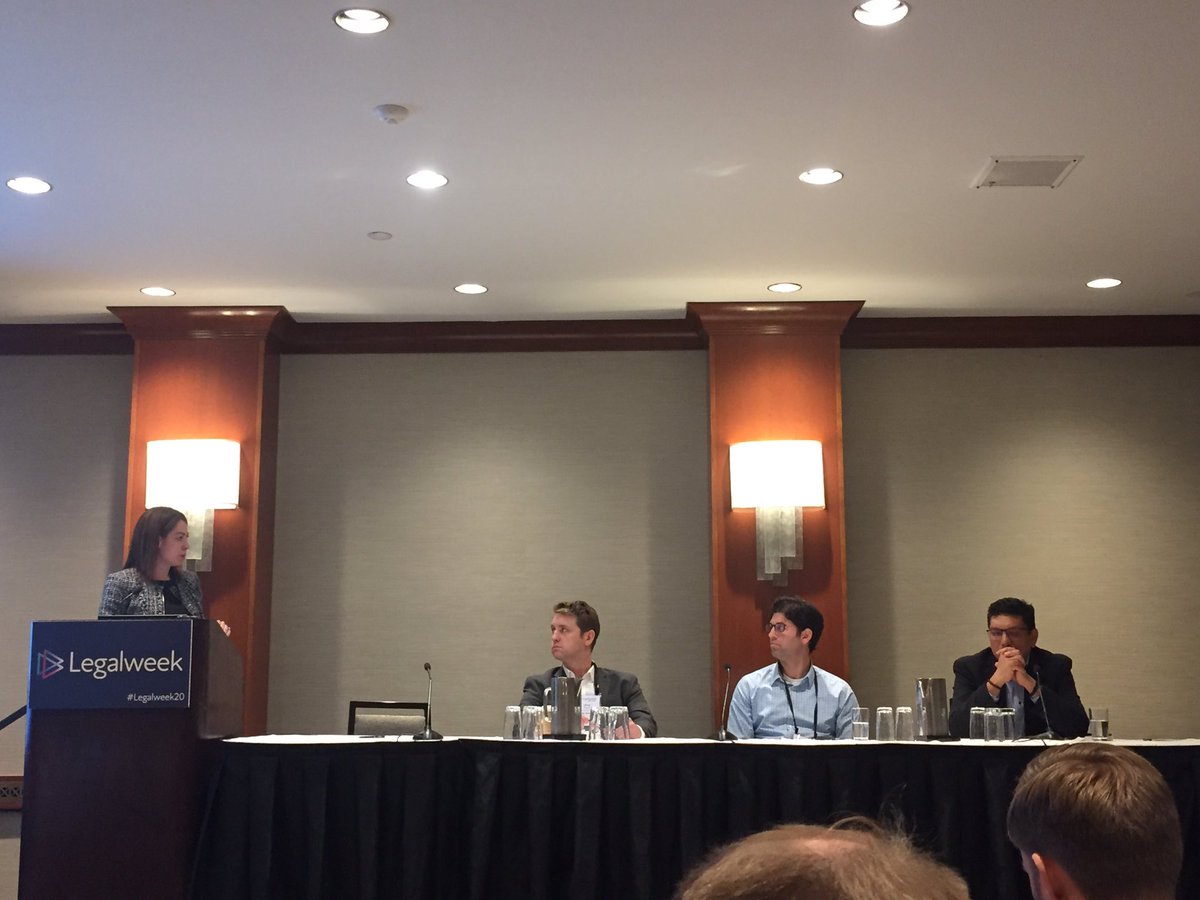 <a href="/DeirdreLeone/">Deirdre Leone ✌️</a> from @ContractPodAi and industry experts from @Facebook <a href="/GoldmanSachs/">Goldman Sachs</a> @BNYMellon discuss Undoing the Pain of Contract Remediation with AI <a href="/LegalweekShow/">Legalweek Show</a> #legalweek2020 #ai