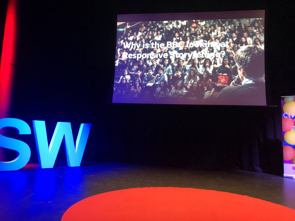 ruthamcelroy's tweet photo. Robin Moore of @BBCWales R&D shares insights @USWCreative #ScreenFutures of #ResponsiveStorytelling working with 2 @ClwstwrCreu news innovation projects https://t.co/EYFhAxqozh