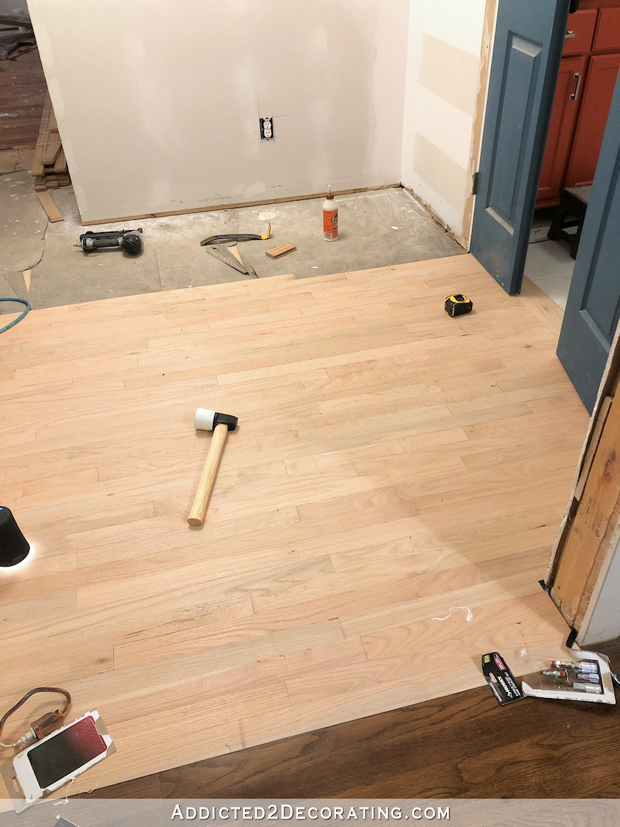 Kristi Linauer On Twitter Hallway Hardwood Flooring Install