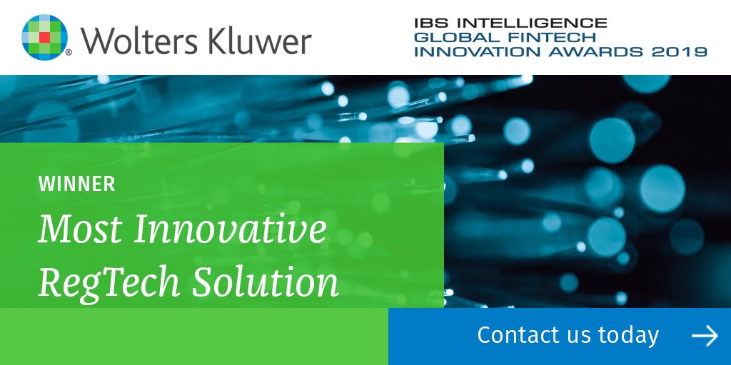 Finance Riskexperts We Are Pleased To Announce That Ibsintelligence Has Named The Wolterskluwer Onesumx Suite Its Most Innovative Compliance Regtech Solution For 19 To Find Out More About Our Award Winning Solutions For