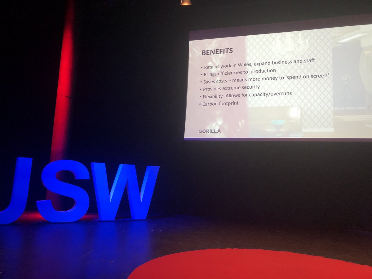 ruthamcelroy's tweet photo. Data security and reducing the carbon footprint of post-production from @gorillagrouptv sharing their @ClwstwrCreu project @USWCreative #ScreenFutures https://t.co/dXbB2cuxxo