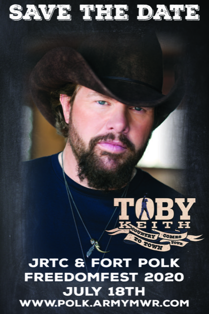 FortJohnson_MWR's tweet image. JRTC and Fort Polk are Proud to Announce that the entertainer for FreedomFest 2020 on July 18 will be: