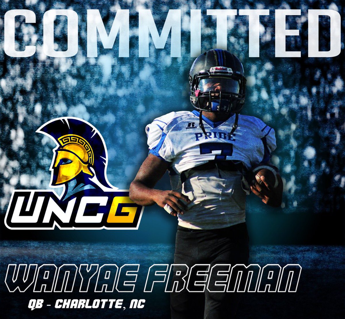 wanyaefreeman7's tweet photo. Let god be the glory #faith #believe @CoachKSquare @CoachRandy6 @UNCG @uncgspartans @GPIAANC @ExposureD1 @pepman704 @langstonwertzjr @CarolinaVarsity @carolinabcatsfb https://t.co/8MFyJQvUGX