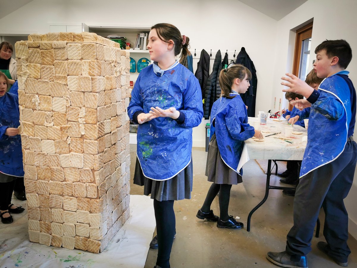 HWSomerset's tweet photo. Last week, Not Vital held a workshop for 30 children from Bruton and Upton Noble Primary Schools. They learnt about the artist, visited his exhibition ‘SCARCH’ and made cheese and bread sculptures with him. Learn more about our Book Lab: https://t.co/GLMIKkrSFm #NotVital #SCARCH https://t.co/vG4b7vHc5k