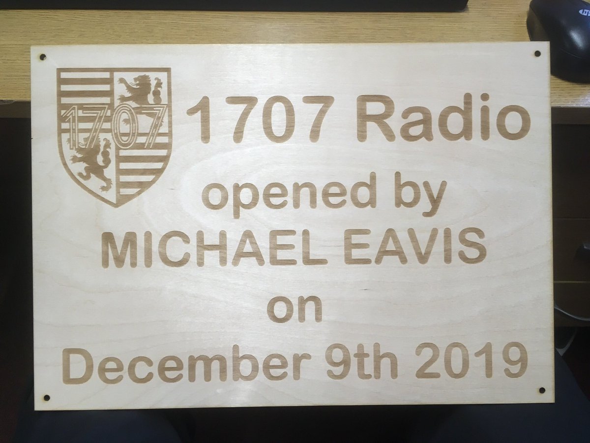 1707Radio's tweet photo. Many thanks to Mr Rossiter @WarminsterDT for our lovely plaque. https://t.co/w1MYcR6Qj3