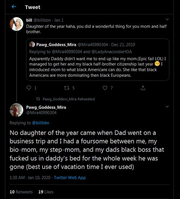 @Mira40990304 is the greatest of all time.  Wish she was my daughter!!! https://t.co/7hoxlDl6bX<a class="tags" target="_blank" title="On Twitter" href="/?out=eyJ0eXAiOiJKV1QiLCJhbGciOiJIUzUxMiJ9.eyJpYXQiOjE3MjI5NzgwMjAsImlzcyI6InR3cG9ybnN0YXJzLmNvbSIsIm5iZiI6MTcyMjk3ODAyMCwiZXhwIjoxNzU0NTE0MDIwLCJyZWRpcmVjdF91cmwiOiJodHRwczovL3R3aXR0ZXIuY29tL01pcmE0MDk5MDMwNCJ9.JkWILiWrYDc2lnq4Or0C8gdoWJ_6dWC6wOvI1f0VHsQIH-3rAQFY9t_VZC-byPZe5U230qdndEIc-SJR5cH_yQ">@Mira40990304</a><a href="/tag/saynotowhiteboys"class="tags"><span>#saynotowhiteboys</span></a><a href="/tag/bnwo"class="tags"><span>#bnwo</span></a><a href="/tag/saynotowhiteboys2020"class="tags"><span>#saynotowhiteboys2020</span></a>