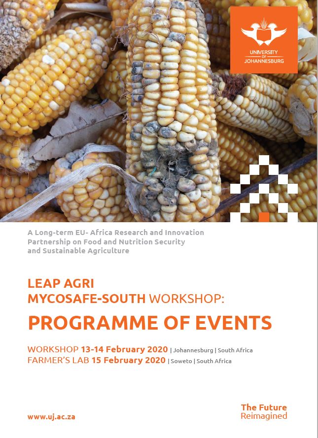 <a href="/LEAP_Agri/">LEAP Agri</a> and <a href="/MYTOX_SOUTH/">MYTOX-SOUTH</a>  workshop in South-Africa. Several <a href="/MYTOX_SOUTH/">MYTOX-SOUTH</a> members will be present to discuss the last mycotoxin research updates in the framework of MYCOSAFE-SOUTH.  <a href="/ugent/">UGent</a> <a href="/saeger_sarah/">Sarah De Saeger</a> 
<a href="/MartheDeBoevre/">Marthe De Boevre</a> <a href="/Antonissen_G/">Gunther Antonissen</a> <a href="/go2uj/">University of Johannesburg</a> <a href="/NjobehPatrick/">Patrick Njobeh</a>