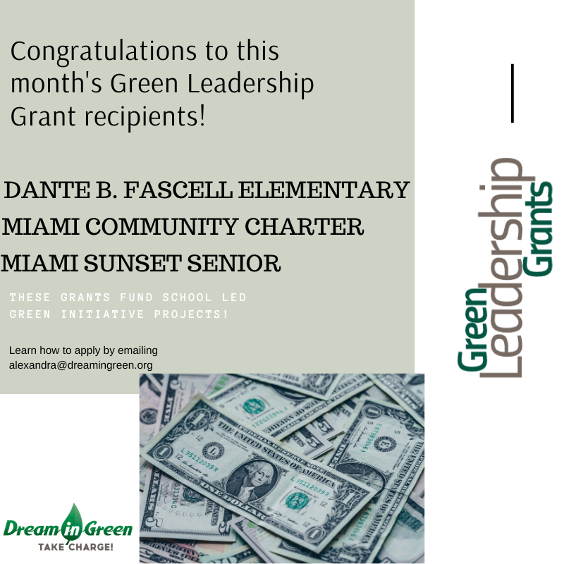 Dream_in_Green's tweet photo. Interested in how your school can be awarded a grant? Make sure your school is enrolled in the #GreenSchoolsChallenge https://t.co/rZb9a0eT6U @MiamiSunsetMed @DanteFascellES https://t.co/RCoXJyFiXK