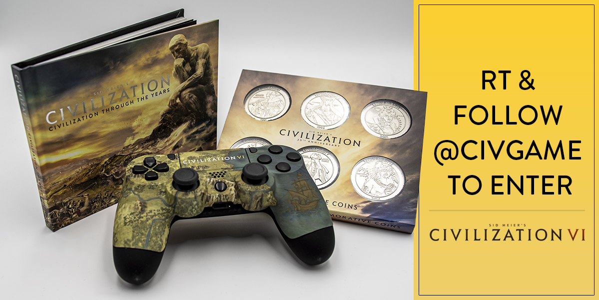 Sid Civilization on Twitter: PS4 Controller #giveaway. RT and Follow @CivGame a chance win a custom #PS4 controller, commemorative coin set, art book and a digital copy of