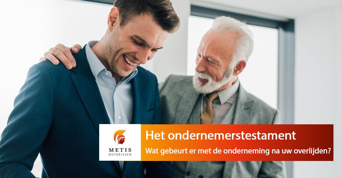 Goed ondernemen is vooruitdenken. Een ondernemerstestament zorgt voor duidelijkheid bij uw nabestaanden en continuïteit van uw onderneming. Lees hier meer: bit.ly/Metis_ondernem…
#metisnotarissen #voorelkefaseinuwleven #ondernemerstestament #vrijblijvendadvies #goedondernemen