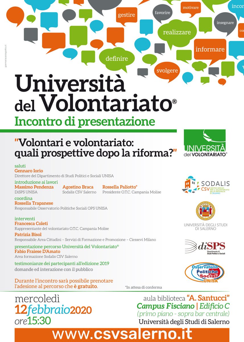 laRedazioneEU's tweet photo. Univol 2020, terza edizione per l’Università del Volontariato https://t.co/3mwpZYFO1o https://t.co/dDOi1i7PZ8