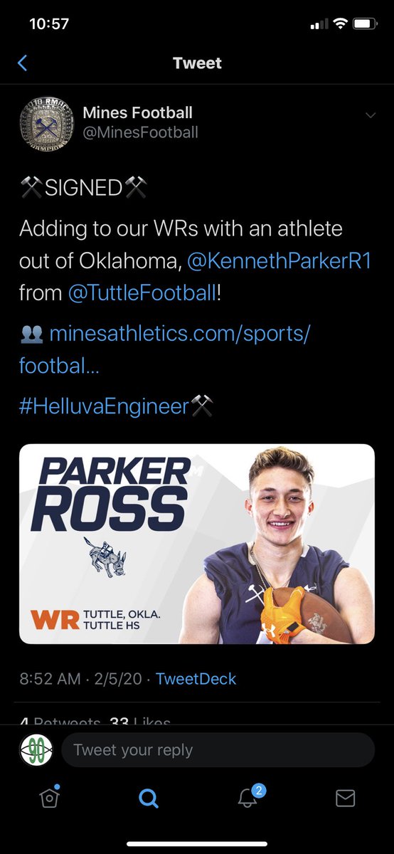 TuttleFootball's tweet photo. Happy for @ZaneV44 and @KennethParkerR1 Congratulations to family and friends.   We are all very proud of you !!  Go Get It!! https://t.co/jtq9rKK7Um
