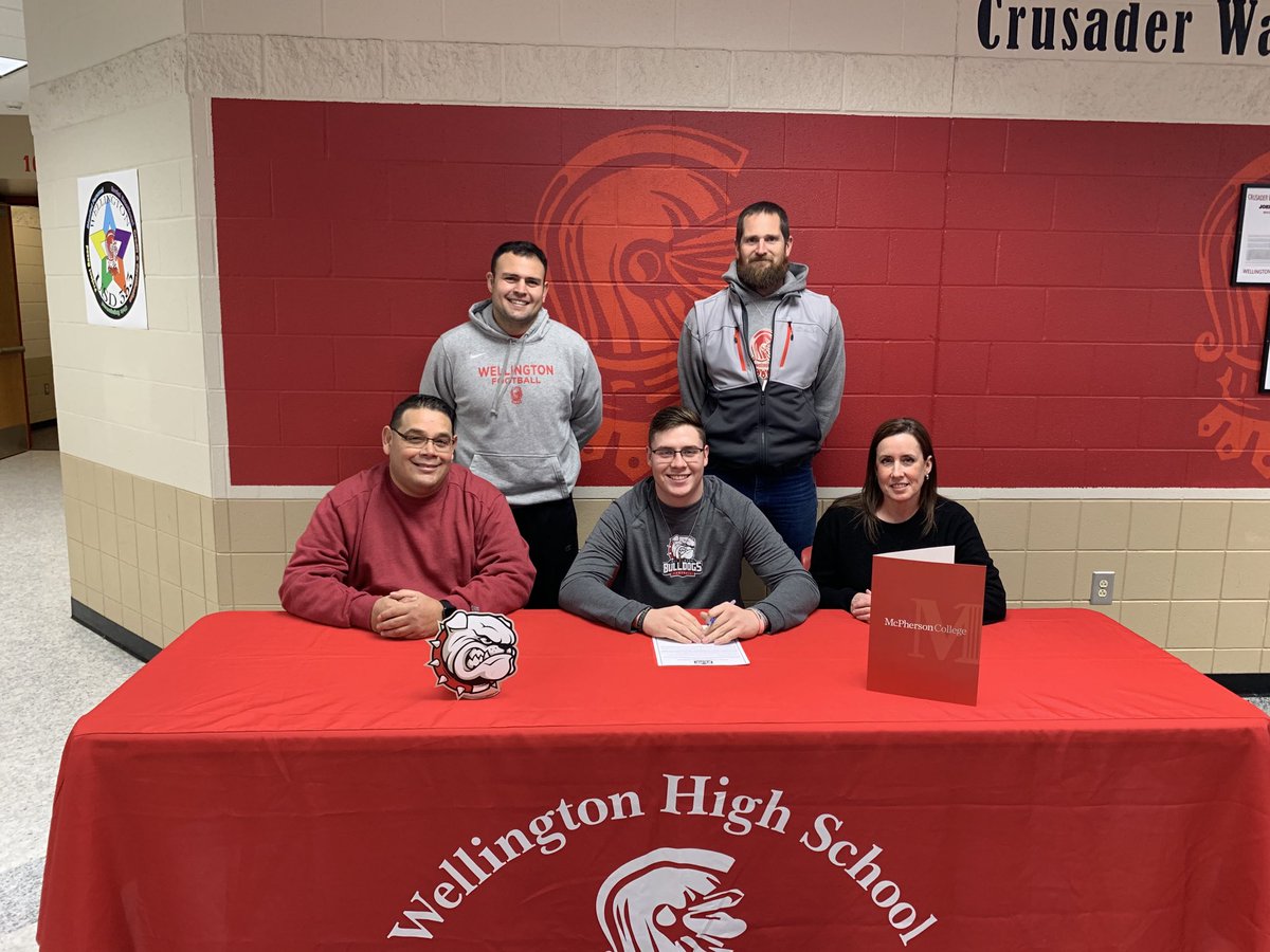 WellingtonActiv's tweet photo. Congrats Zane Cornejo on signing today to continue his football and education next year at McPherson College https://t.co/Jswqo57C6V
