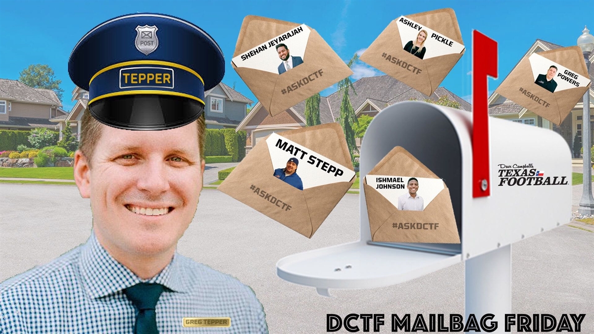dctf's tweet photo. Have a question you'd like the #DCTF staff to answer for our Friday Mailbag?

#UILRealignment
#TXHSFB Coaching Changes
Toughest Districts
#NationalSigningDay #NSD2020 

Please use #AskDCTF so we can make sure to see them! https://t.co/RhhbG0pumR