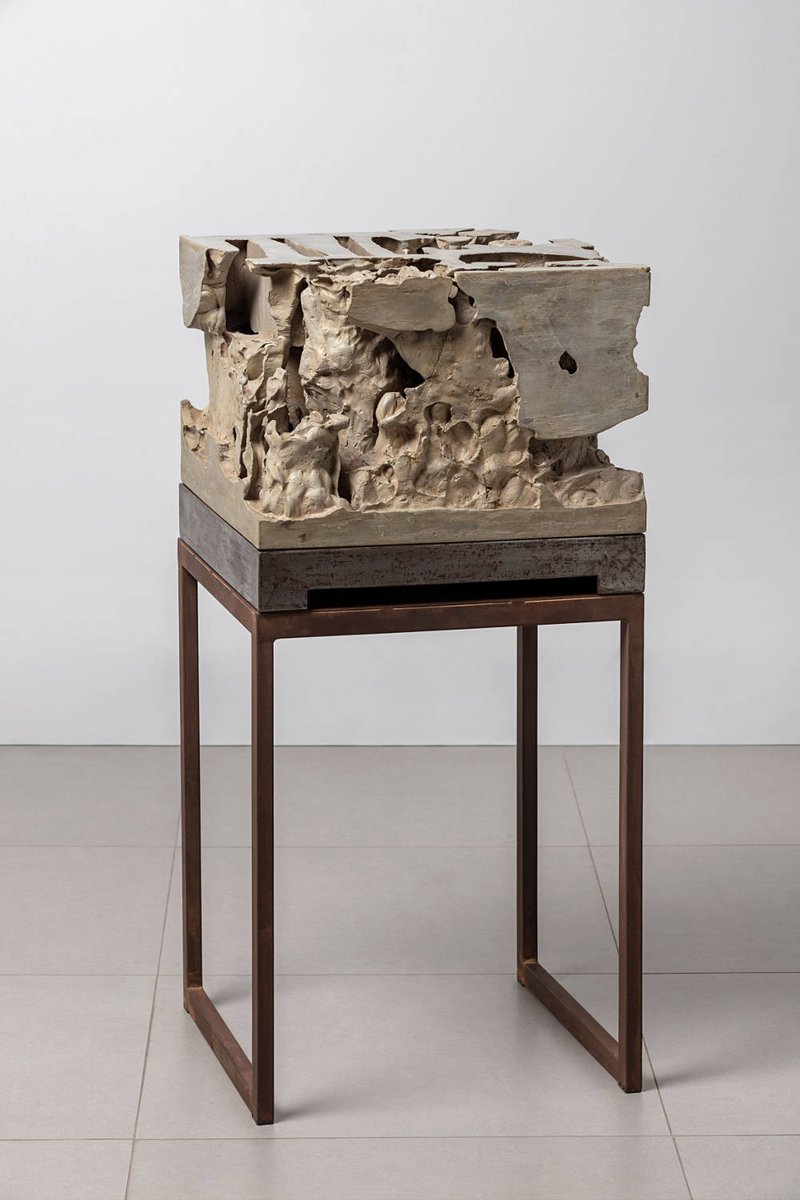 Sculpture by Italian-born Brazilian artist Anna Maria Maiolino, 1990s-2010s, whose varied practice often relates to her experience with language, immigration, censorship, and gender