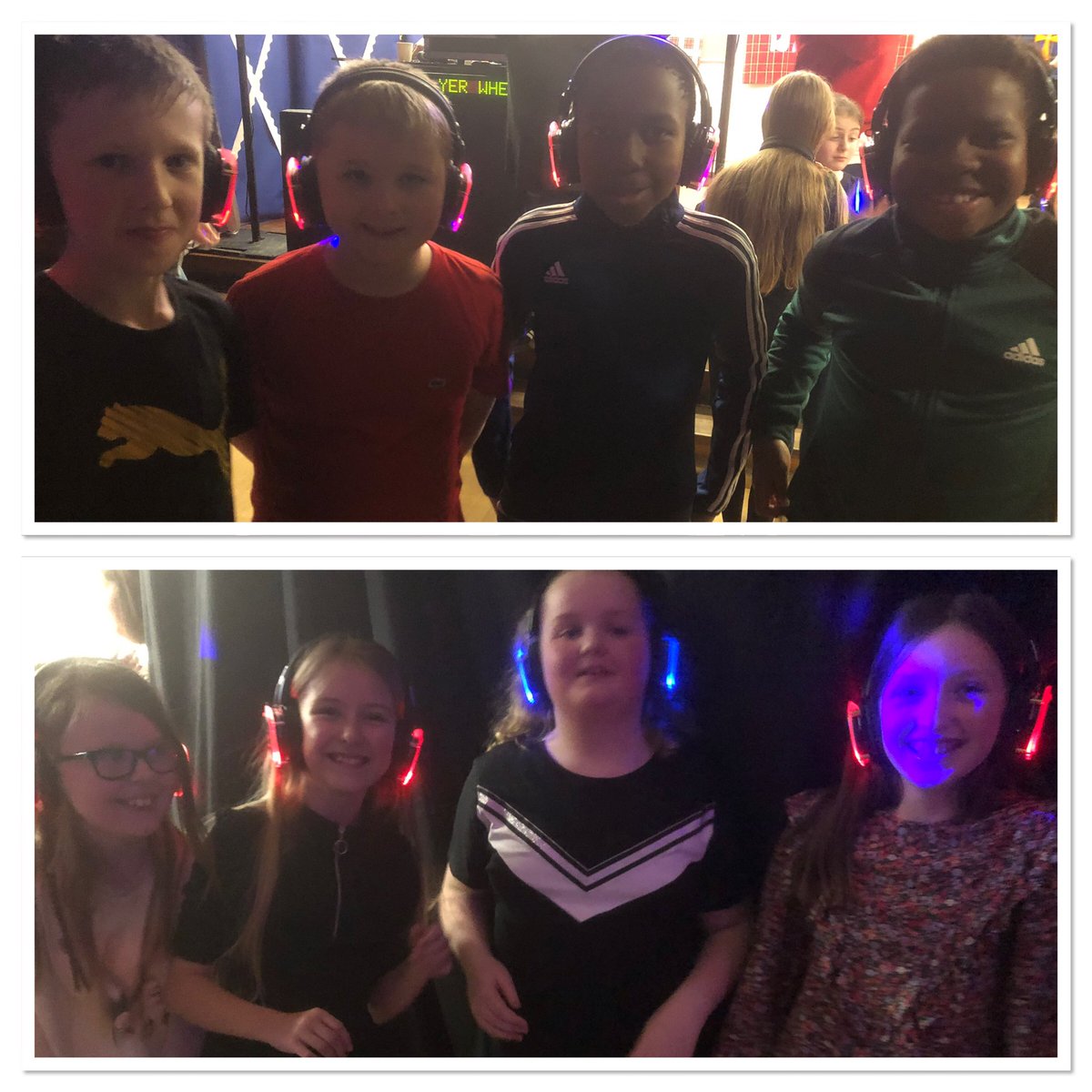 StMargaretsRCPS's tweet photo. A wonderful Silent Disco @HYWsilentdisco tonight organised by our fabulous Parent Council Fundraising Group! A big thank you to those who supported and helped to make our memorable night good fun! Just look at these moves 👇 https://t.co/ri8FlqAojs