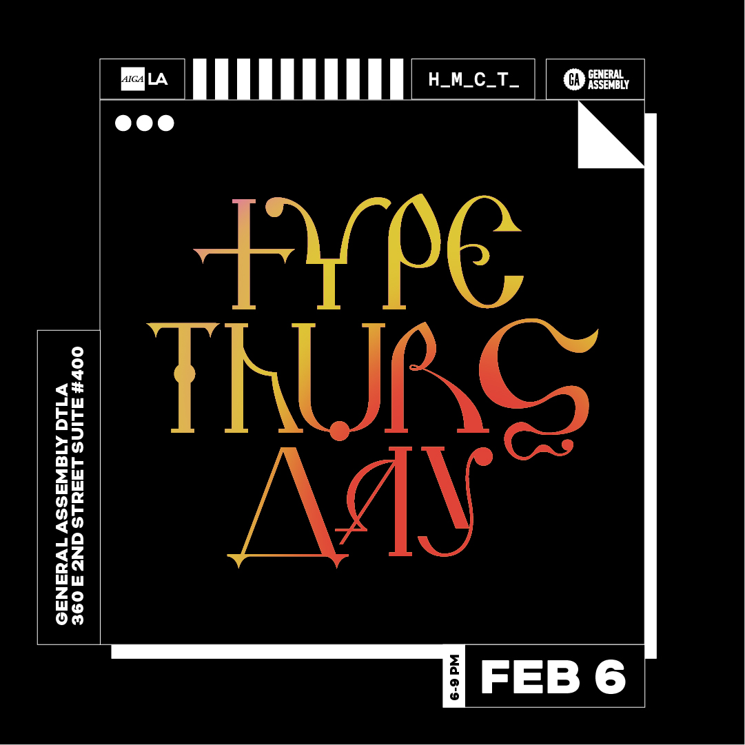 TypeThursdayLA's tweet photo. Tomorrow is #TypeThursdayLA! 🌟 Grab your tickets today! - https://t.co/EEjrq1FsUI https://t.co/Zrg60dlR7e