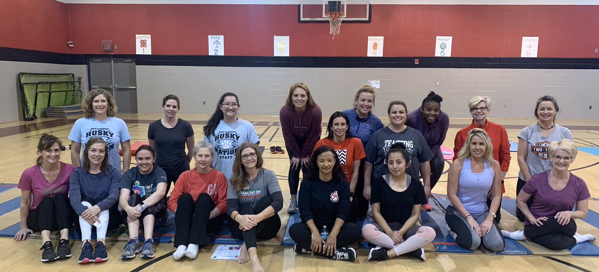 Pilates served as an outlet this Wellness Wednesday to not only exercise, but relieve stress, continue our positive culture, and enjoy laughs with our colleagues and friends! <a href="/RodLarrotta/">Rodney Larrotta</a> <a href="/SandiHarrison22/">Sandi Price Harrison</a> <a href="/Hasty_Huskies/">Hasty Fine Arts Acad</a> <a href="/CherokeeSchools/">Cherokee Co. Schools</a> <a href="/CcsdCares/">CCSD C.A.R.E.S.</a> <a href="/hastyfitness/">Hasty ES Health and PE</a> #BeDoHaveGive