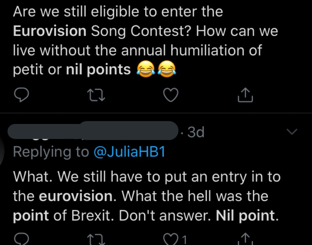 Nil Points - we have had once in 2003. 2003 was 17 years ago. But yeah we get nothing every year.