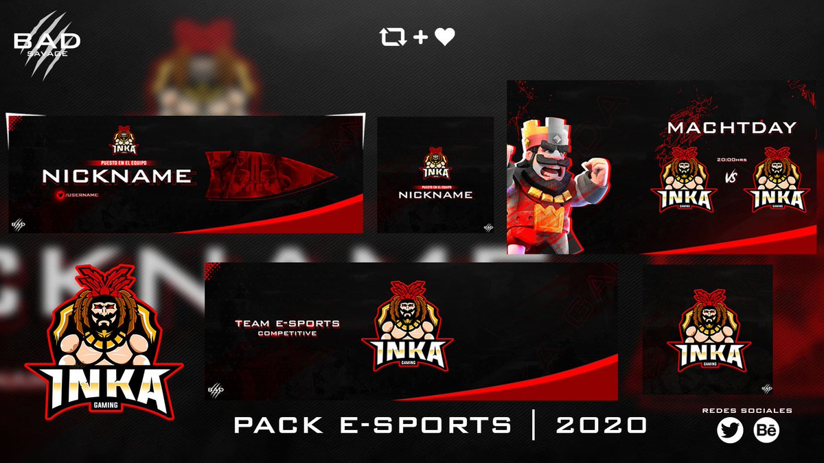 BadSavageDzn's tweet photo. Pack E-Sports Para @GamingInka 
¡RT🔁 &amp; Fav❤️ Me ayudarian!🧐

Pregunta por tu diseño, al MD📩
¡Gracias Por la compra!✅

PACK E-SPORTS2⃣0⃣2⃣0⃣ https://t.co/LsHwKtU7BQ