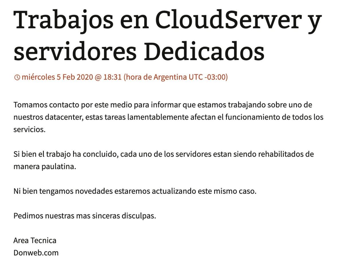 matudelatower's tweet photo. Vengo aquí para informar que ni la web de @MilenicoTM, ni @PIMfundacion, ni @Deewan están funcionando por "mantenimiento" de @DonWebOficial https://t.co/TItB9pxpnu
