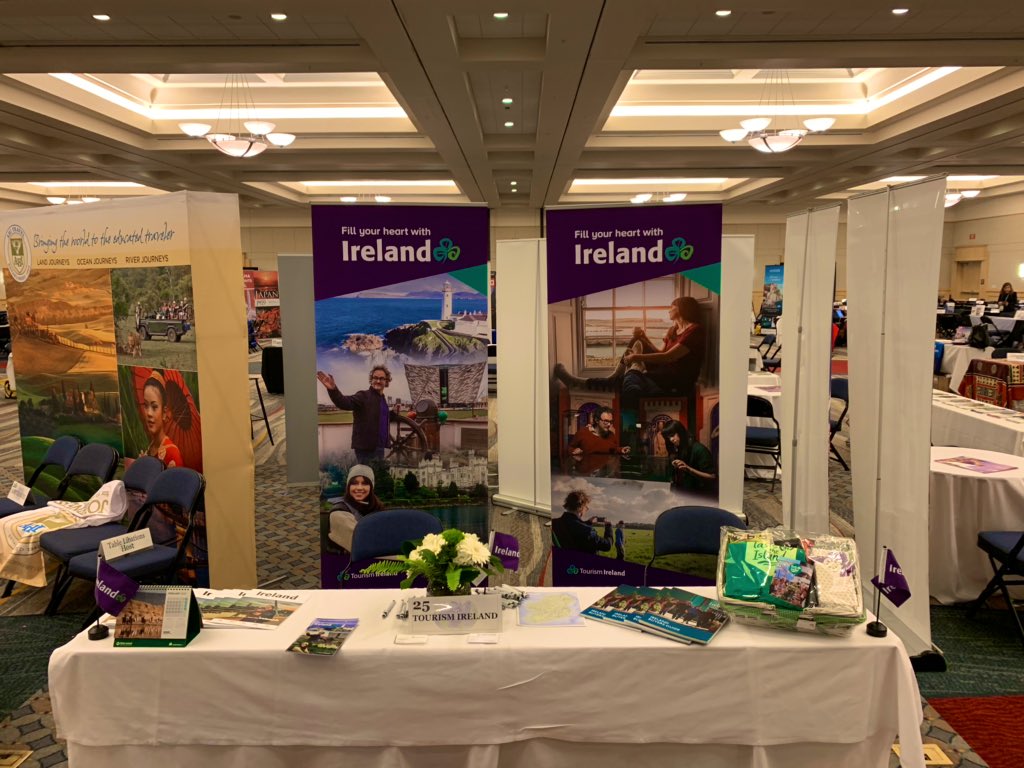 sree's tweet photo. Lots of countries represented at #etc2020conference, but 2 especially caught my eye.
🇮🇪 Ireland, because they sponsored my keynote (go raibh maith agat, @GoToIrelandUS! cc @IrishBusinessNY).🇮🇪
🇵🇪 Peru, because of they unusual, confident slogan. Well done, @VisitPeru! 🇵🇪 https://t.co/xEflCJlOx6