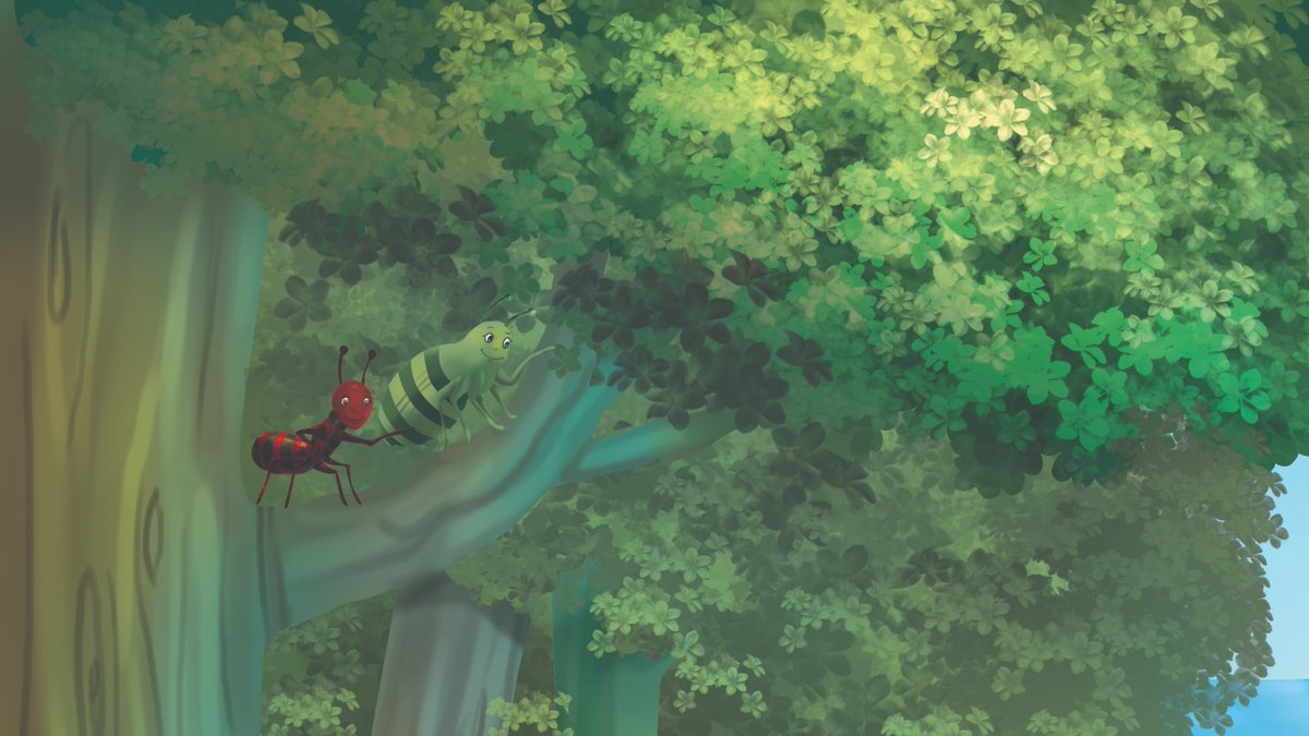 Ant and Flea in the bog ole tree