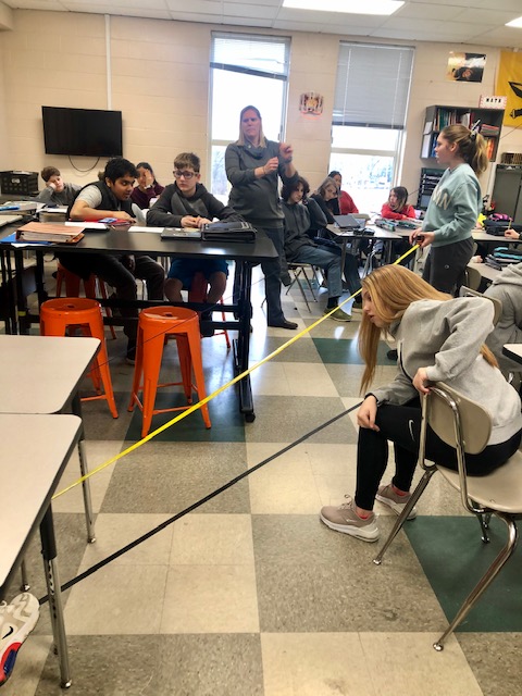 LDSspotlight's tweet photo. Mrs. Hanley's @NagelNighthawks getting some hands-on, real-world application of the Pythagorean theorem! #Nagelbethechange https://t.co/ftnOXdJNS5
