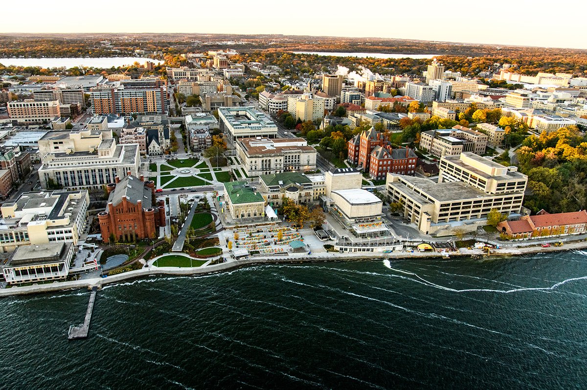 HousingUW's tweet photo. From a small class of 20 students held on February 5th, 1849, to today's bustling campus of over 44,000 students, Happy Founders' Day, Badgers 👐(📷: @WisAlumni, Bryce Richter for @UWMadison) https://t.co/2ZPPm2tgJW
