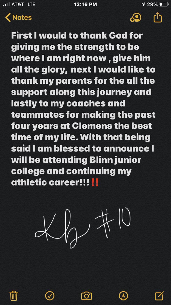 KeionBennett's tweet photo. Signed and sealed .... committed ‼️@BLINNFBRECRUIT @JoeFoteh @SamuelClemensHS @ClemensBuffsFB https://t.co/n6E8q7zlrh