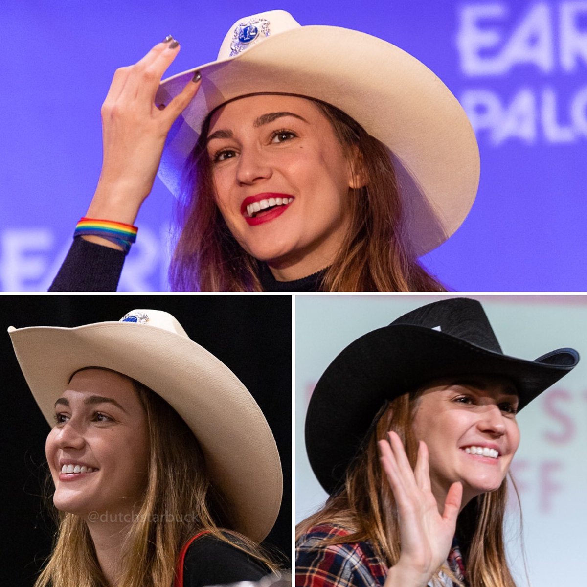dutchstarbuck's tweet photo. Look at that smile... @KatBarrell #BringBackTheStetson #WynonnaEarp #EarpNow https://t.co/cYPfsIKbeq