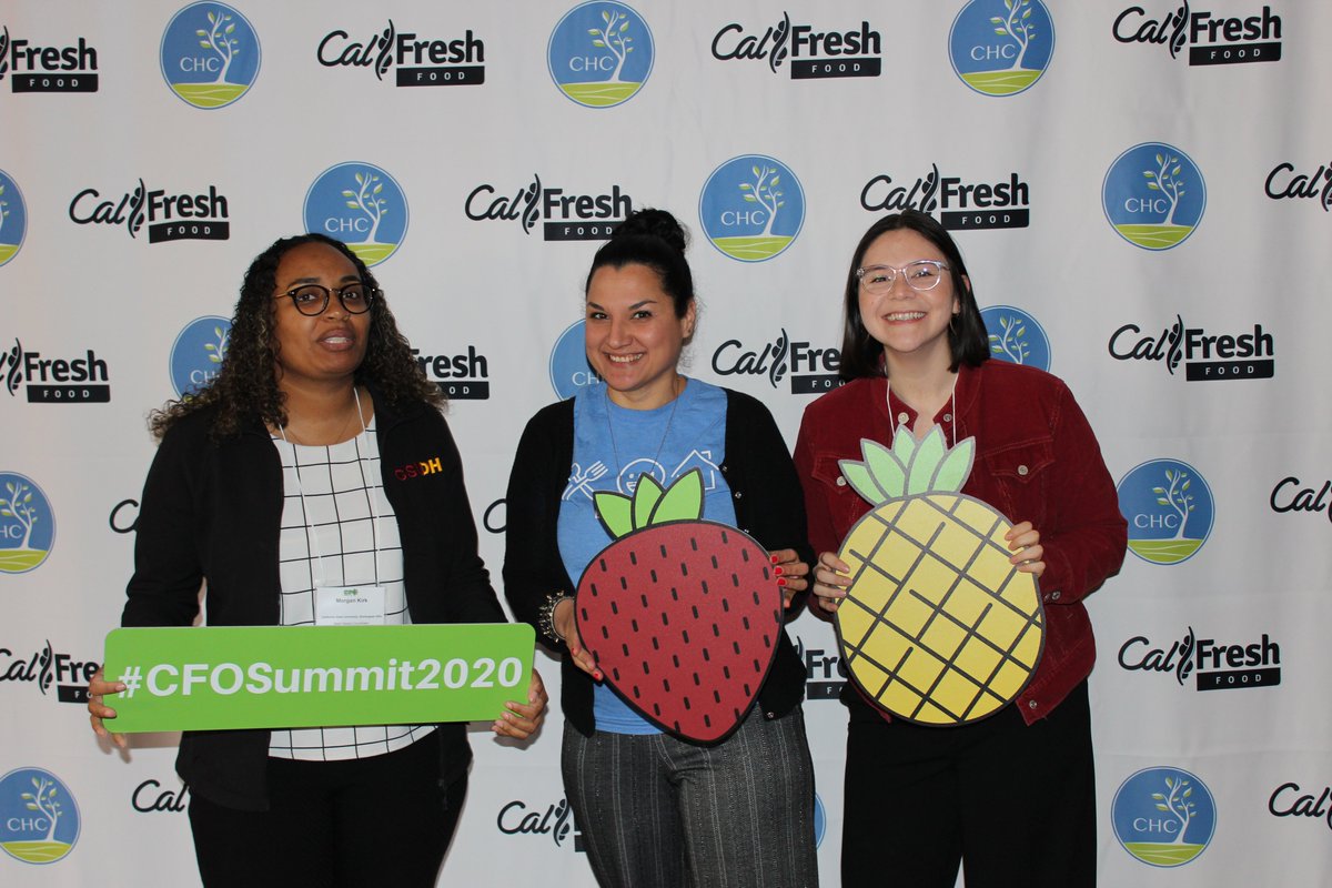 CHCChicoState's tweet photo. Our @calstate partners from @DominguezHills (@CALFRESH__CSUDH) are here at the #CFOSummit2020 to share ideas and learn! Welcome y'all and all our #CalFreshFood campuses! https://t.co/S4lScirNmU