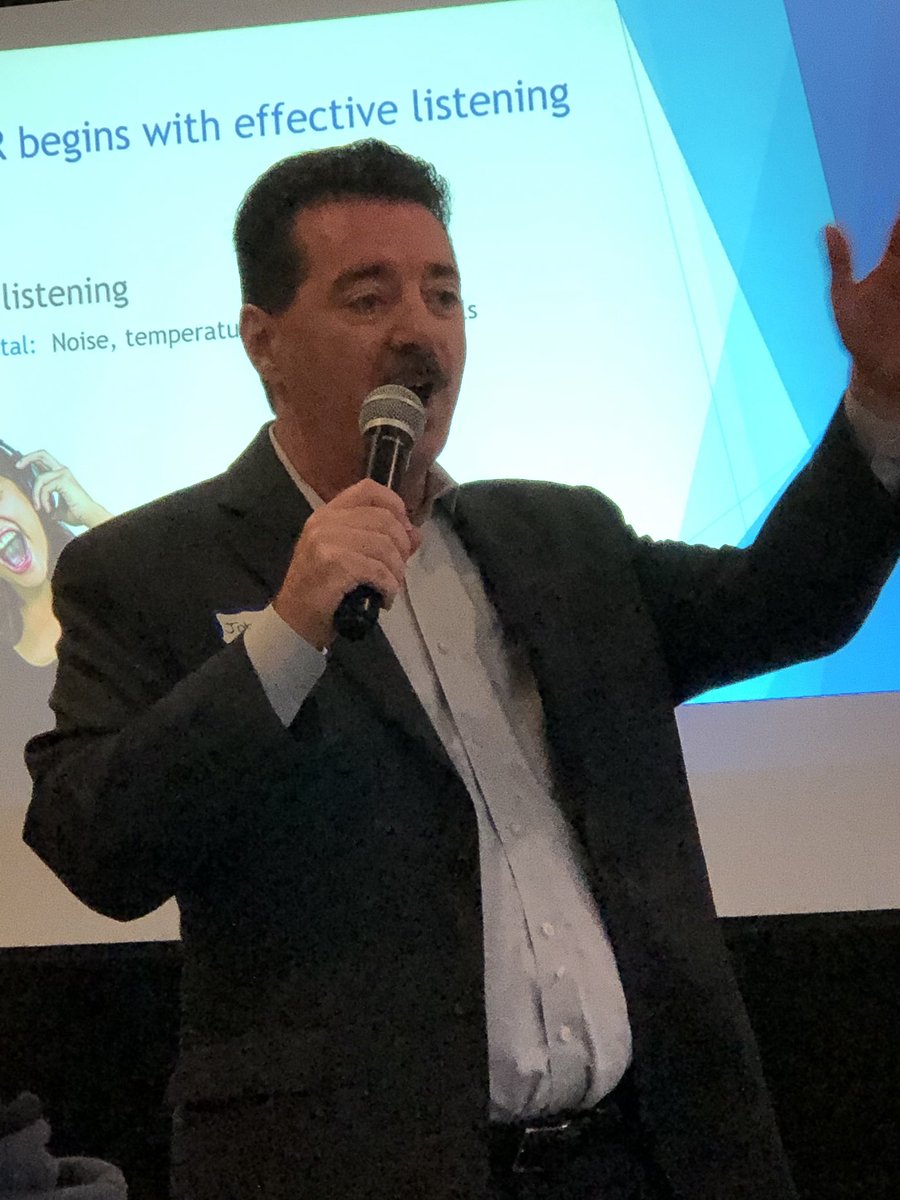 Enjoying John Hoffman speaking on effective listening at the Ft Worth PRSA luncheon.