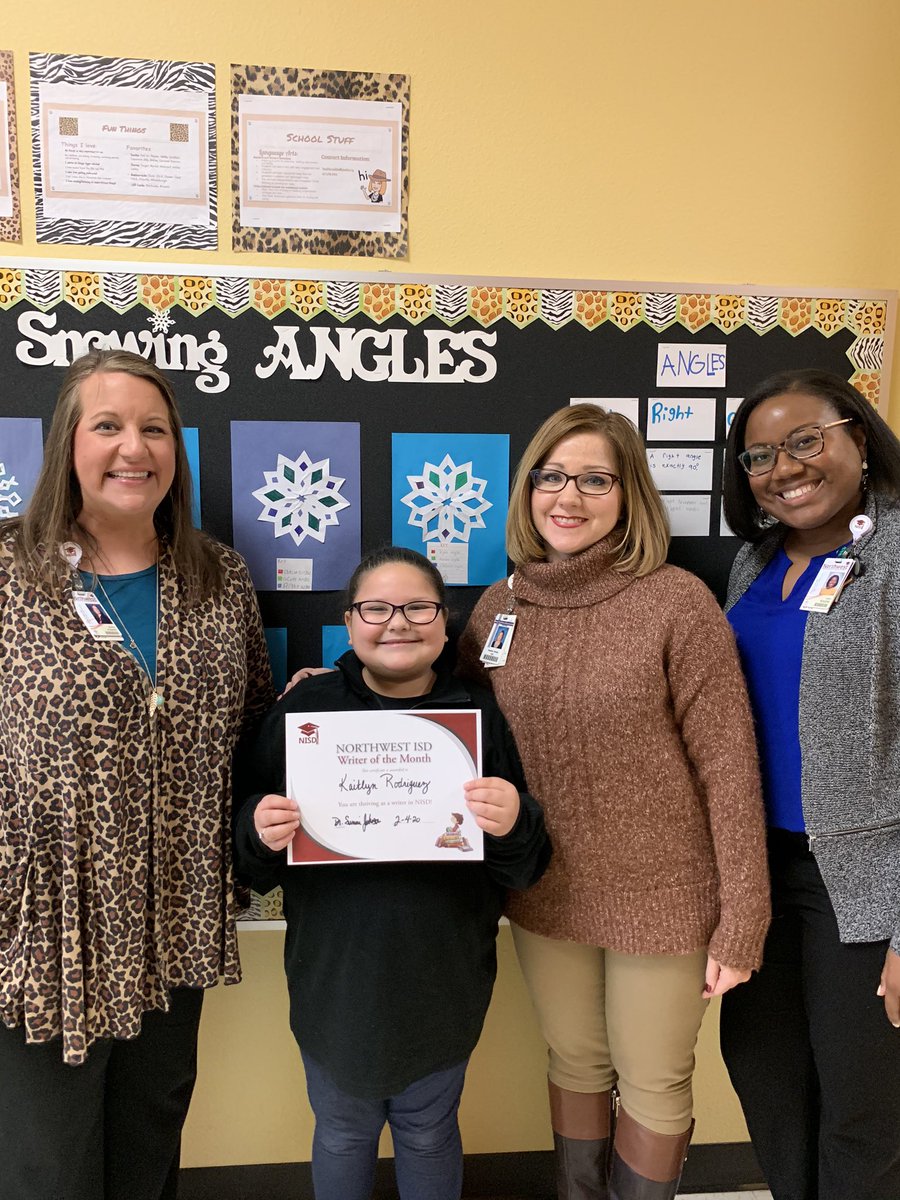 Northwest ISD ELA (@northwestela) on Twitter photo Congratulations to Kaitlyn Rodriguez from <a href="/schluterelem/">Schluter Elementary</a> being named as an NISD Writer of the Month! She reads a lot and uses language from what she reads in her writing. <a href="/KaseyRogers02/">Kasey Williams</a> <a href="/MrsAmandaHughes/">Amanda Hughes</a> <a href="/ValdezHeather/">Heather Valdez</a> Congratulations to Kaitlyn Rodriguez from <a href="/schluterelem/">Schluter Elementary</a> being named as an NISD Writer of the Month! She reads a lot and uses language from what she reads in her writing. <a href="/KaseyRogers02/">Kasey Williams</a> <a href="/MrsAmandaHughes/">Amanda Hughes</a> <a href="/ValdezHeather/">Heather Valdez</a>