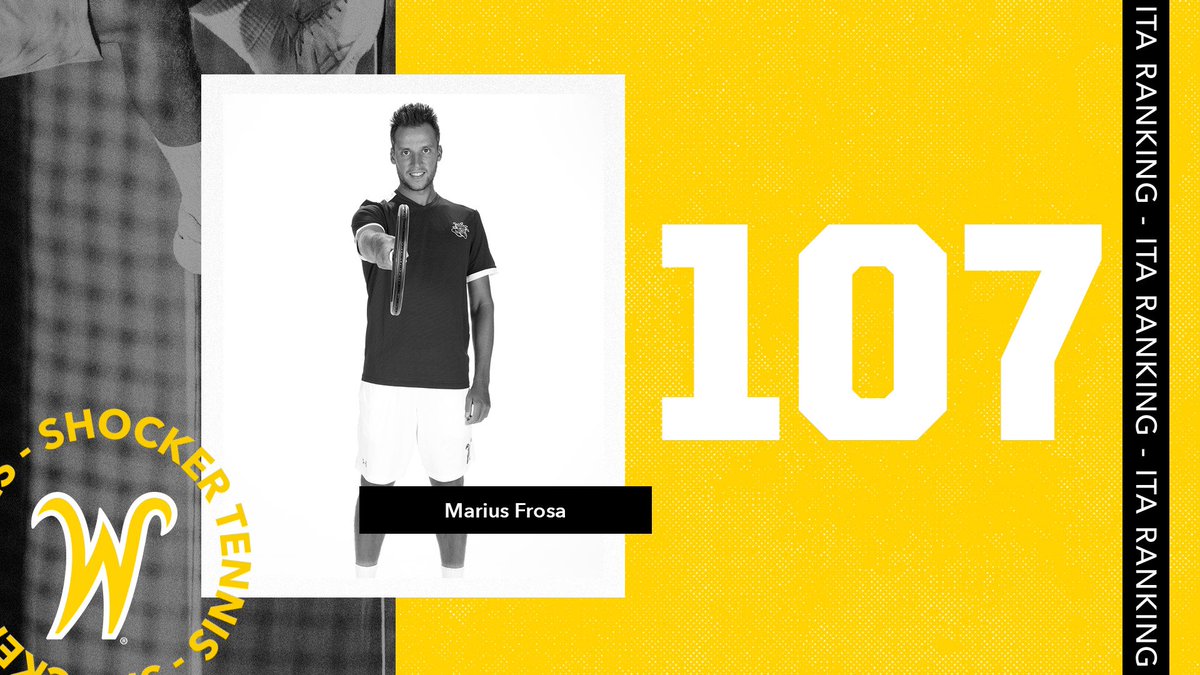 GoShockersMTEN's tweet photo. Marius Frosa comes in as No. 107 in the new ITA Singles Rankings 👏👏

#GoShocks 🌾 #watchus https://t.co/b7p8N2SeVz