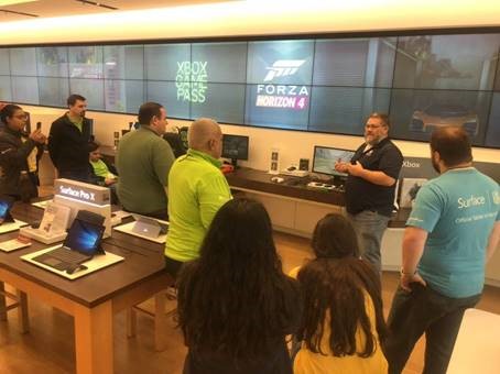 frc5816's tweet photo. Thank you to #MicrosoftstoreFLM for the opportunity to show your staff the power of the #FreedomWing.  @AbleGamers @at_makers @ocpsotc @otcmidflorida @MicrosoftStore @FIRSTinFlorida #SoEveryoneCanGame #morethanrobots https://t.co/utL09Y5vtu
