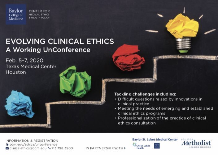 Excited to be attending/presenting at #EthicsUnconference. Looking forward to meeting new colleagues and gaining valuable insight from the field! <a href="/bcmhouston/">BCMHouston</a>