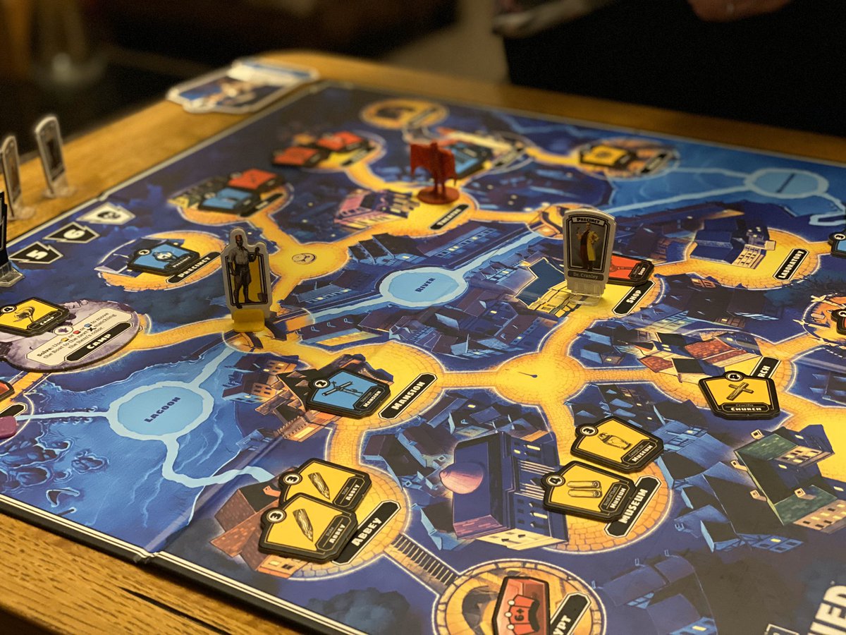 BoardGameCrate's tweet photo. First family game of Horrified from @ProsperoHall - really enjoyed it on easy! Next time three monsters! #horrifiedboardgame #prosperohall #boardgamecrate #bgg #tabletopgames #cardgames #subscriptioncrate #dicegames #boardgames #boardgamesoftwitter https://t.co/uQkKFSvbv2