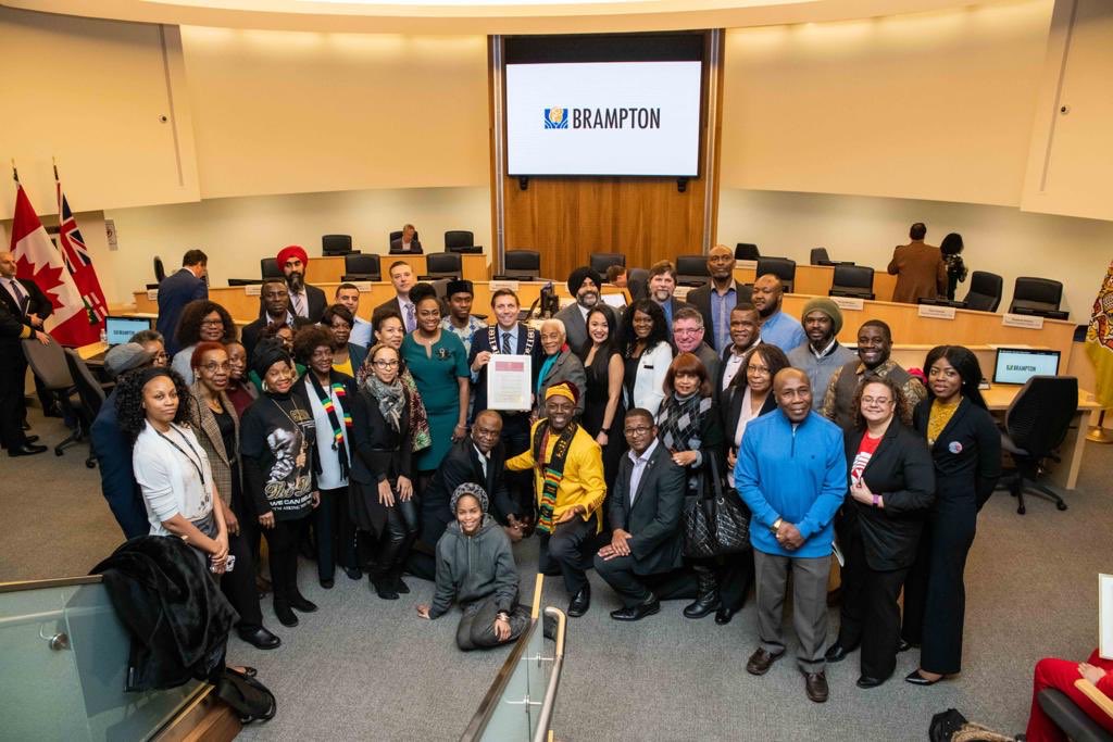 AndriaThompson's tweet photo. Thank you to Mayor @patrickbrownont for issuing the proclamation at #Brampton City Hall this morning to celebrate #BlackHistoryMonth Thank you to BWHE director @iamkimshelley her organizing the event  #beatofblackhistory #BlackHistory2020 #brampoli #BWHE https://t.co/YpQEv6ebXC