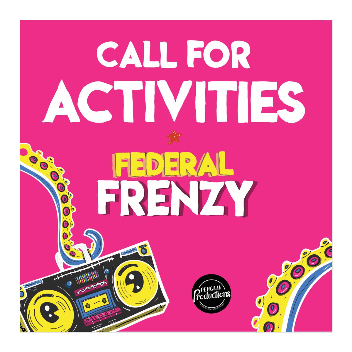 ysupenpro's tweet photo. We need some fun activities at Federal Frenzy and we want your help! We’ve had everything from CD painting to live science experiments and want to hear what great ideas you have for this year! Apply today! Link in Bio #federalfrenzy #federalfrenzy2020 #ysupenpro #youngstown https://t.co/MjzWnsjMdB