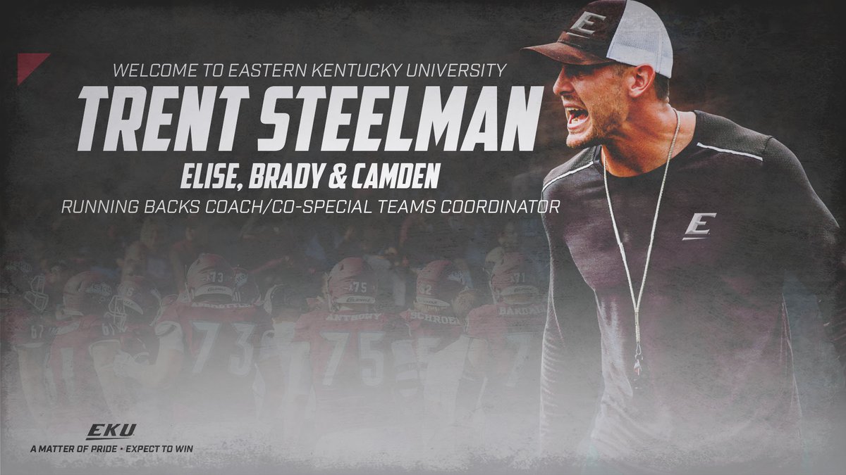EKUFootball's tweet photo. Welcome to the #EKUFootball family, @Trent_Steelman! 

#AMatterOfPride #E2W https://t.co/ZhJECXtifZ